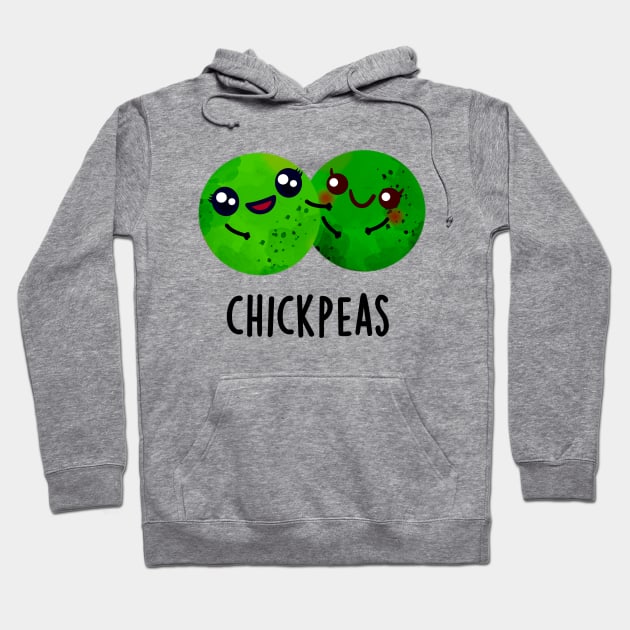 Chick Peas Funny Girl Pea Pun Hoodie by punnybone